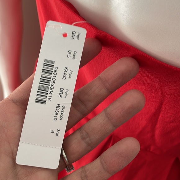 J. Crew Red Spaghetti Strap Dress (missing black Velvet Sash) NEW - Picture 12 of 14